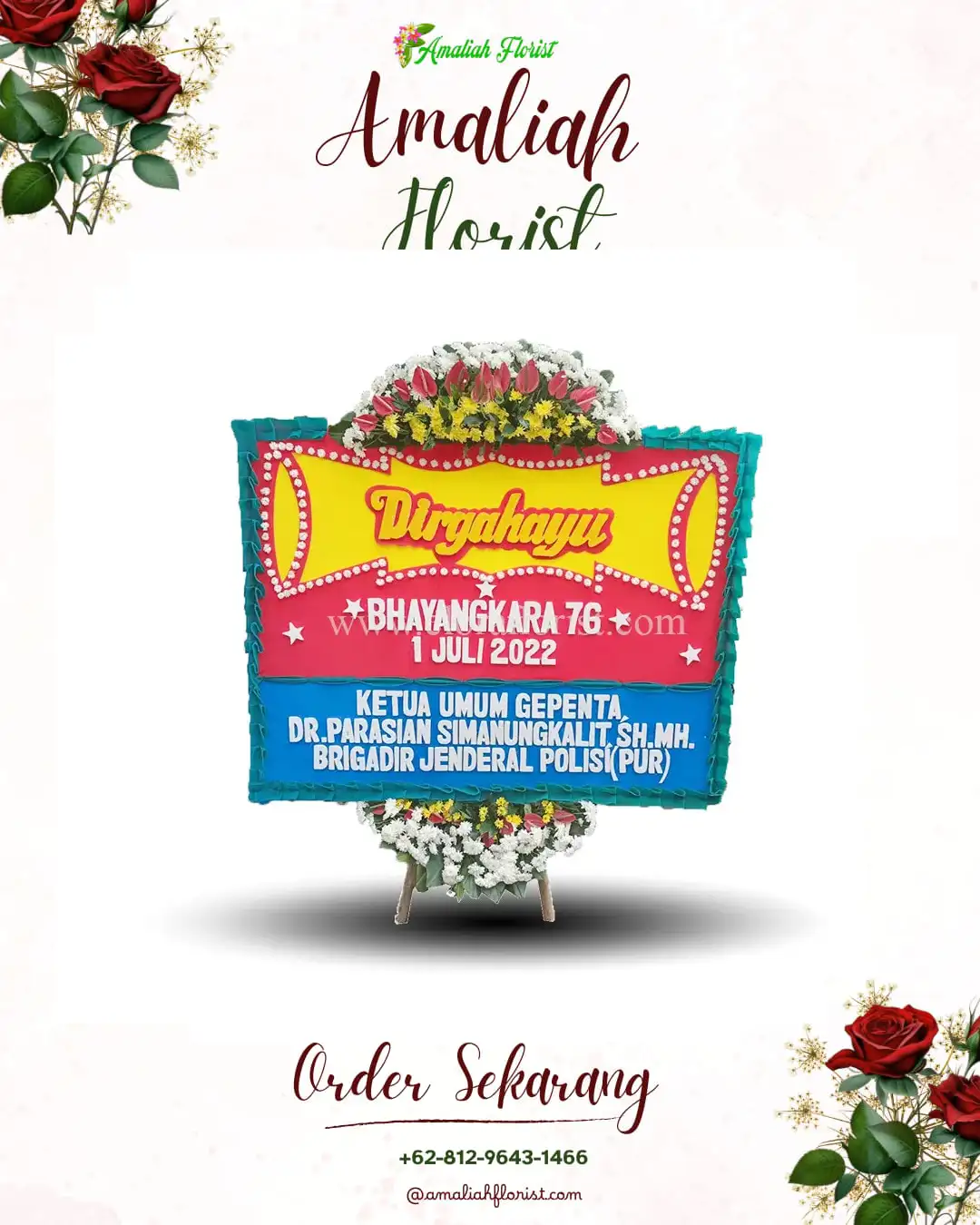 Papan Bunga HUT Ulang Tahun Srigonco